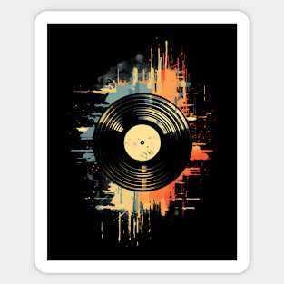 Vinyl Record LP Retro Color Sticker